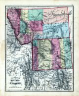 State Maps - Montana, Wyoming, Fayette County 1875